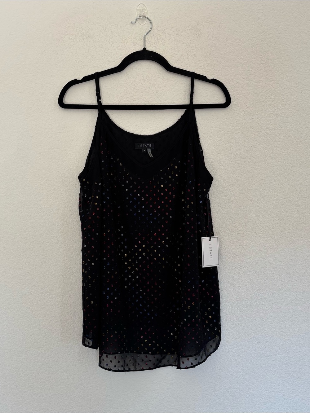 1.State Rainbow Swiss Dot Tank Top NWT